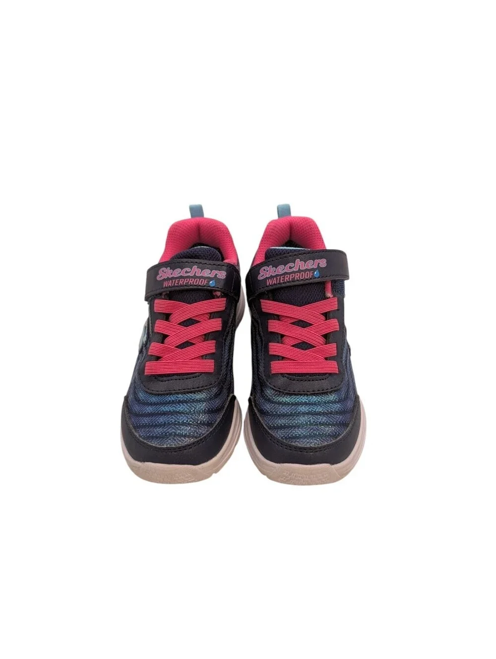 Skechers Girls Waterproof Athletic Shoe - Teal & Hot Pink Size 12.5